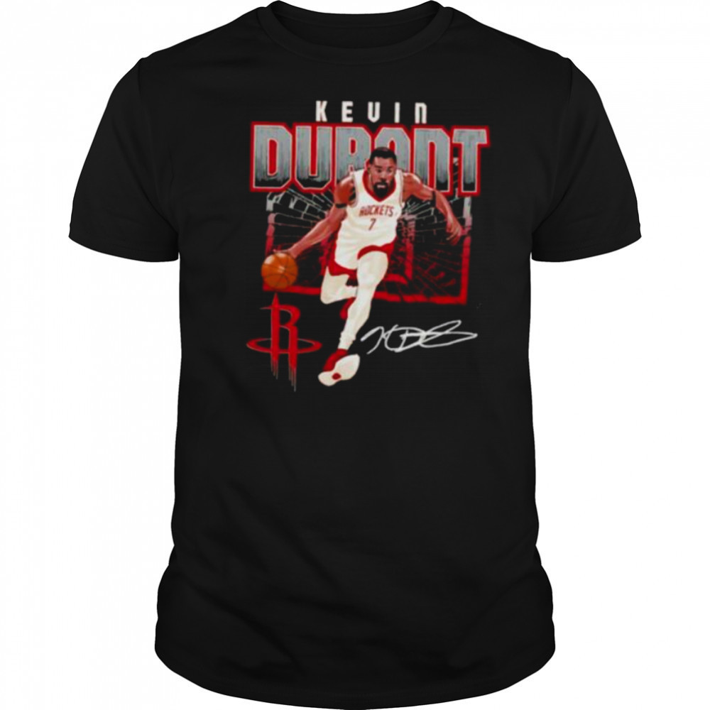 Kevin Durant #7 Houston Rockets shattered signature shirt
