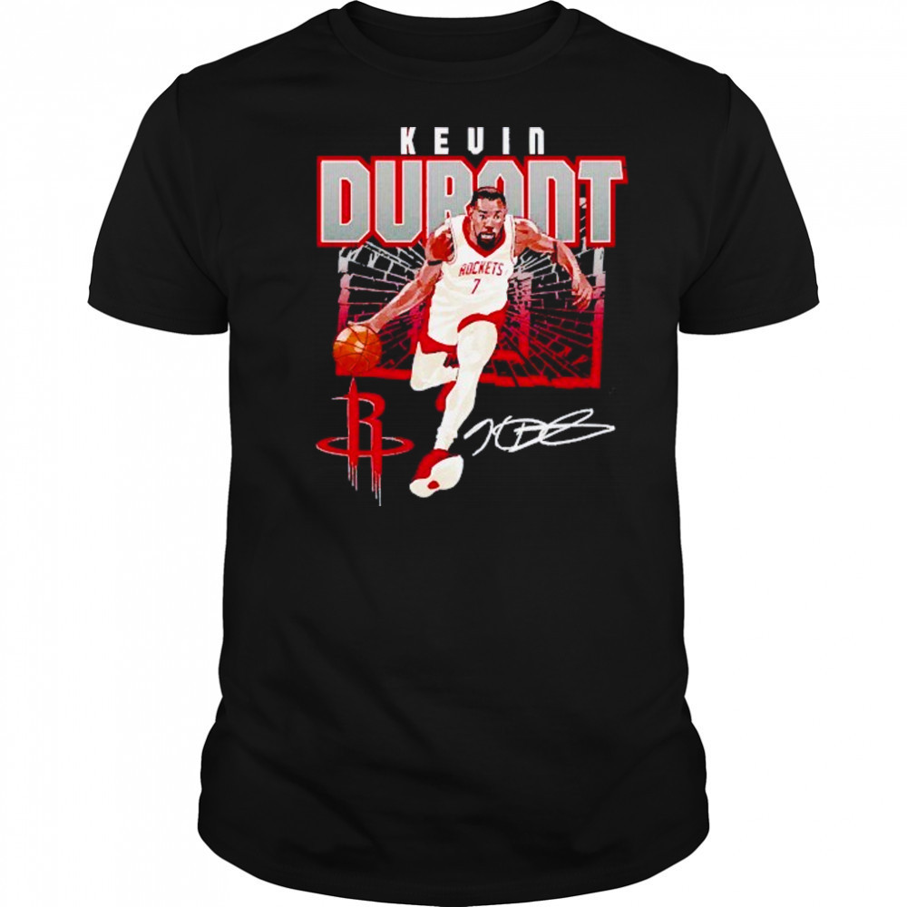 Kevin Durant Houston Rockets shattered signature shirt