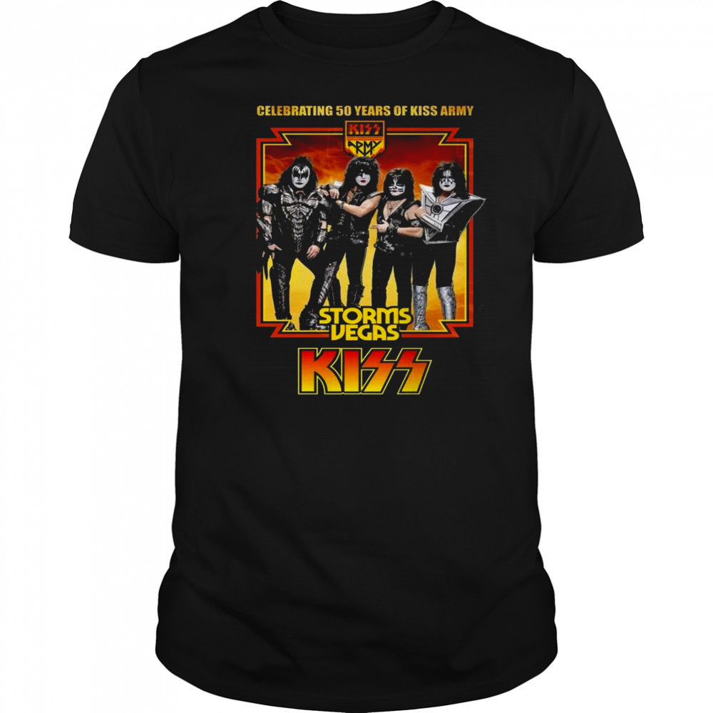 KISS Celebrating 50 Years Of Kiss Army Storms Vegas Shirt