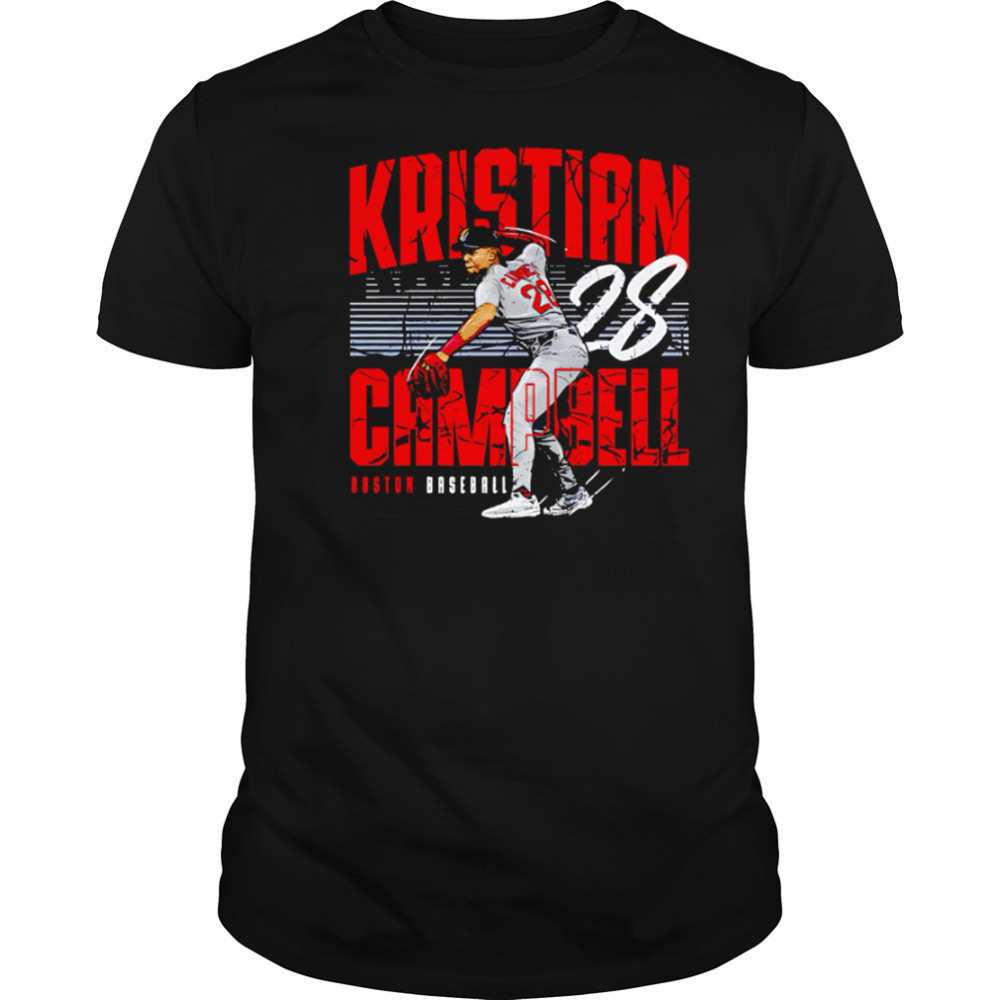 Kristian Campbell 28 Boston Player Name baseball retro shirt