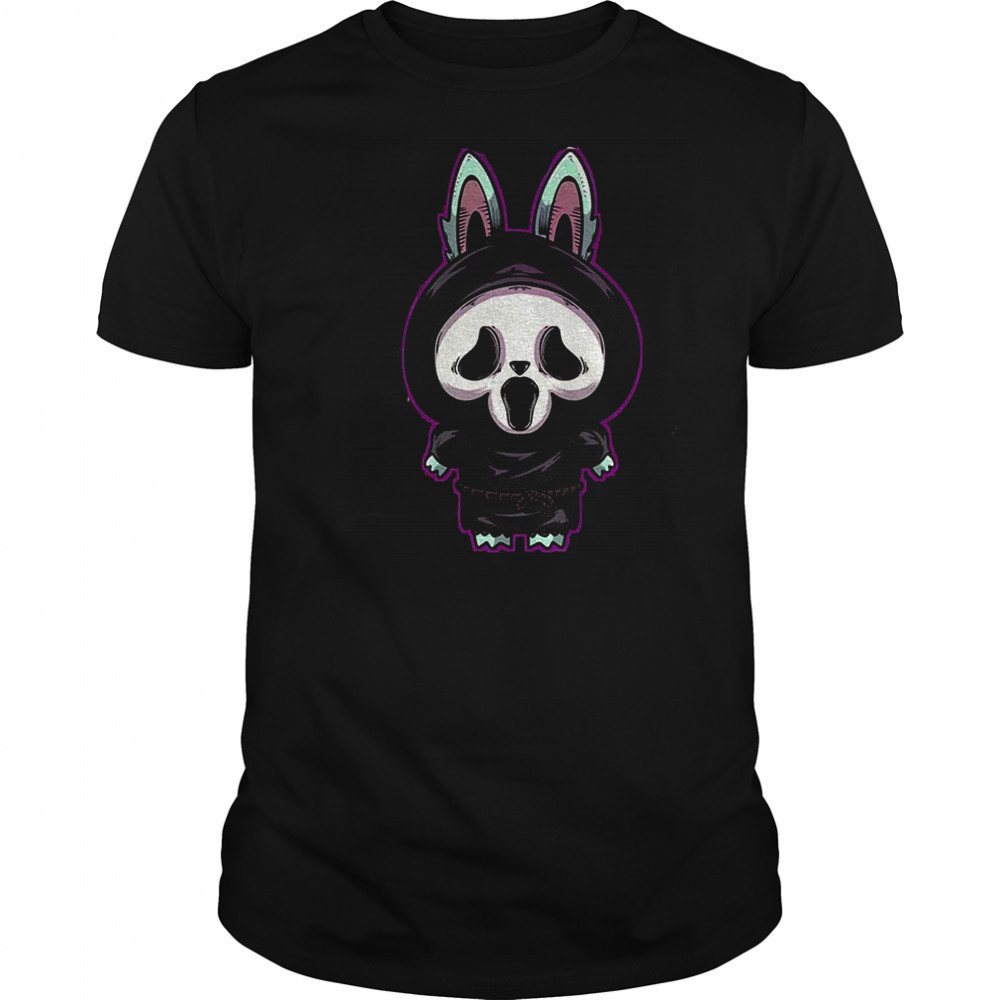 Labubu costume Ghostface Happy Halloween horror character shirt