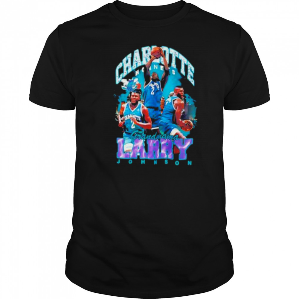 Larry Johnson Charlotte Hornets Grandmama Graphic T Shirt