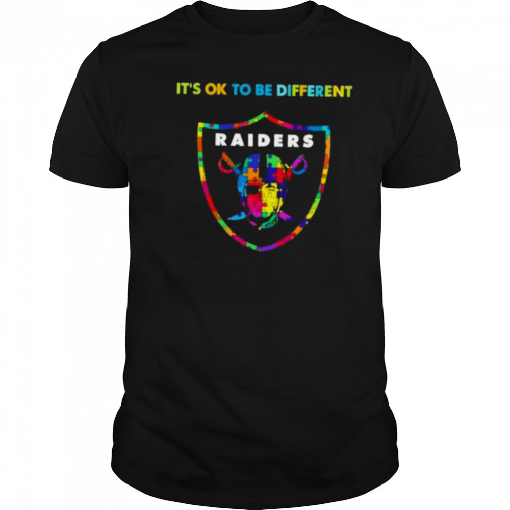 Las Vegas Raiders Autism awareness It’s ok to be different Shirt