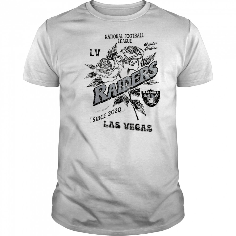 Las Vegas Raiders National Football League LV Raider Nation Stripe Distressed Raglan shirt