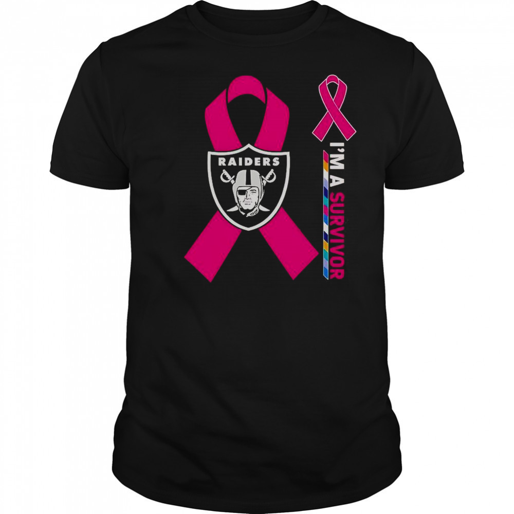 Las Vegas Raiders X Cancer Awareness I’m A Survivor T-Shirt