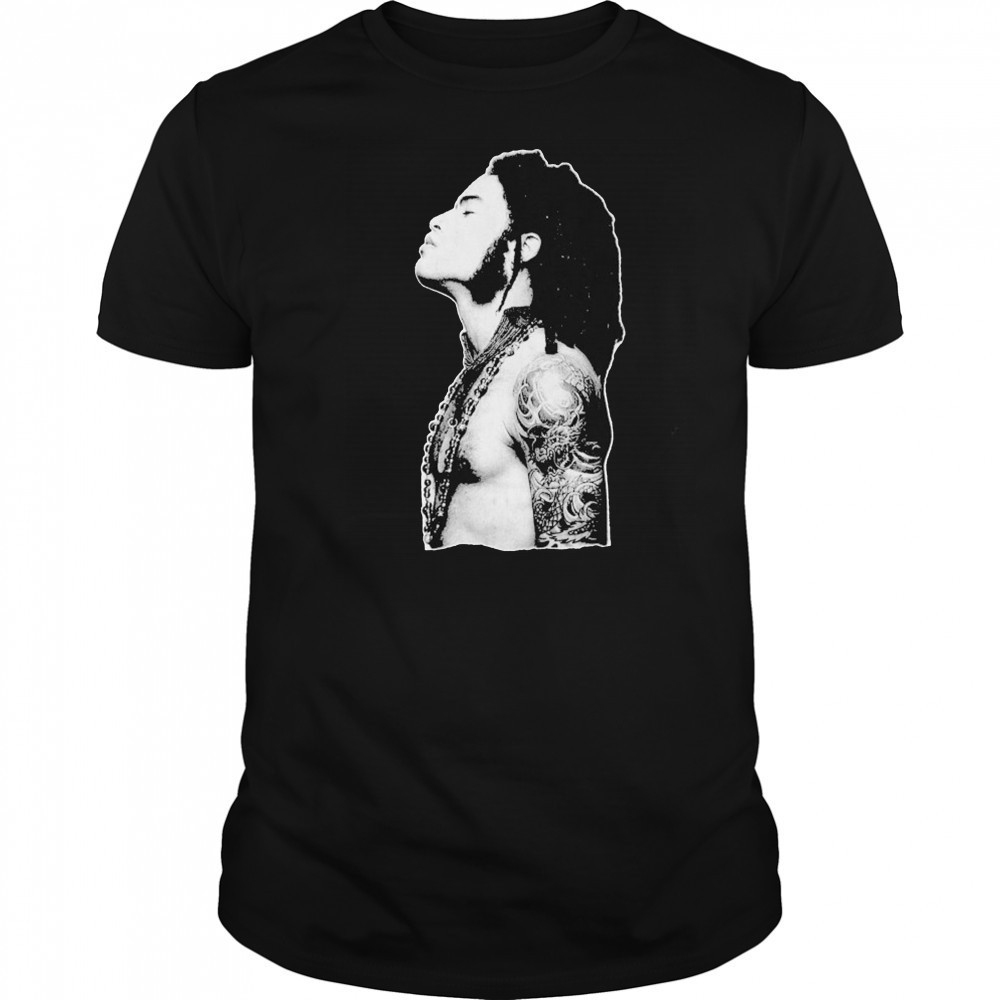 Lenny Kravitz Profile Outline T-shirt