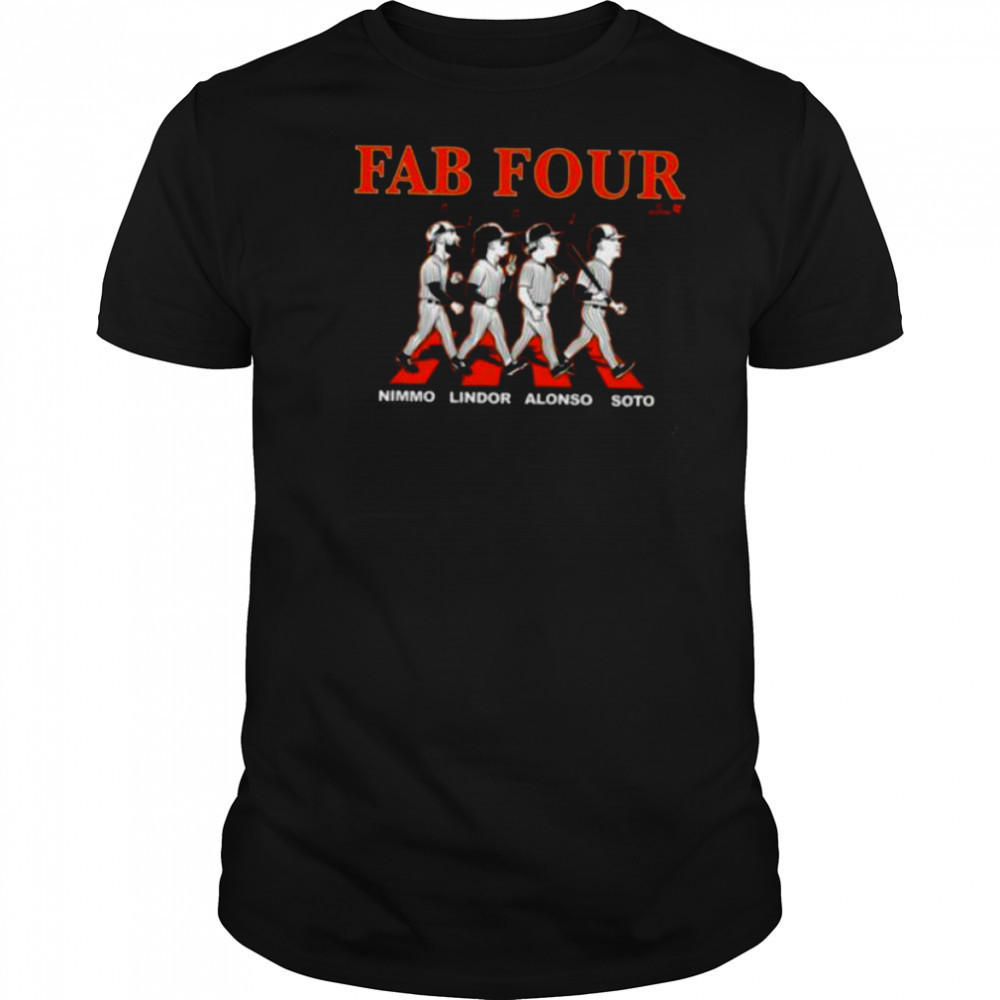 Lindor Soto Alonso & Nimmo Fab Four Album NY Baseball Shirt