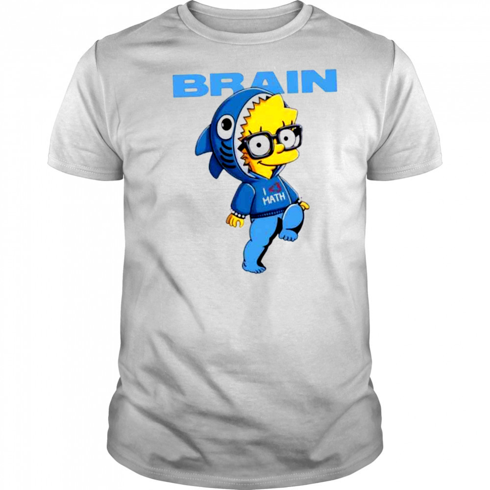 Lisa Simpson Brain I love Math shirt
