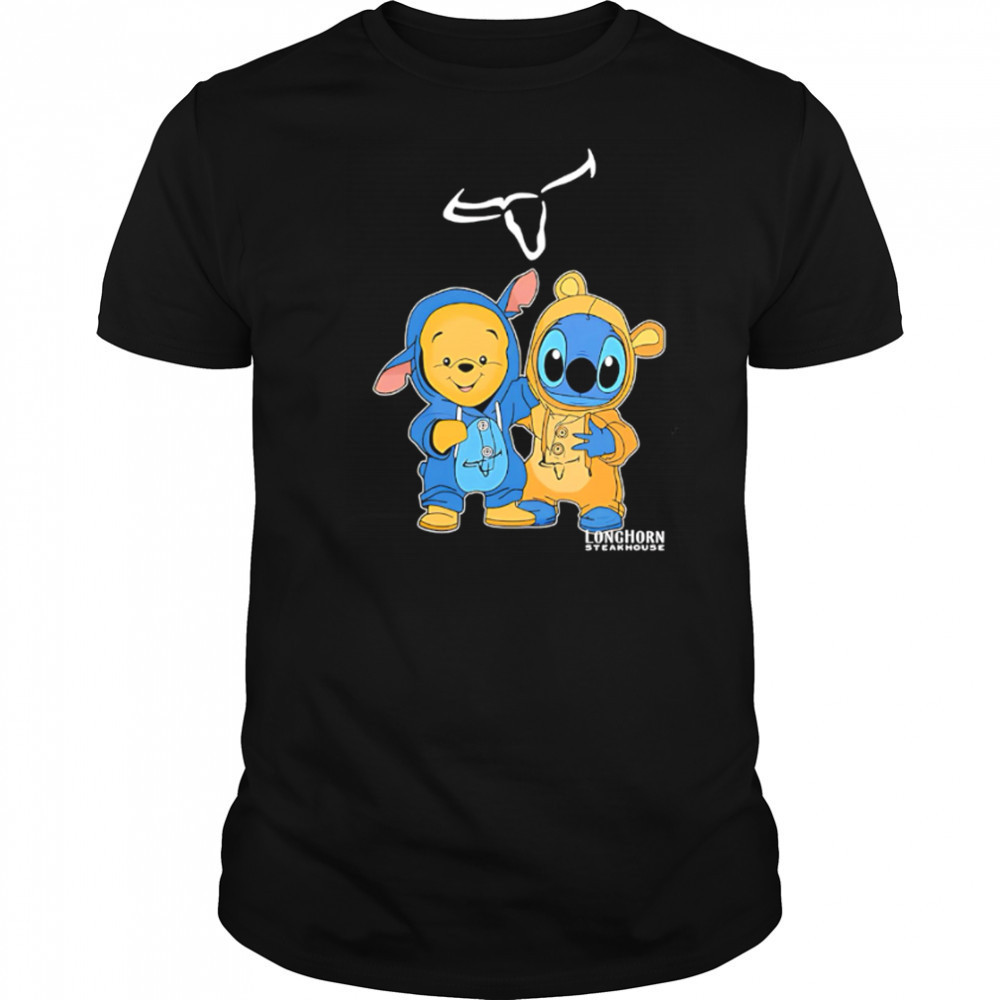Longhorn steakhouse pooh and stitch friends shirt