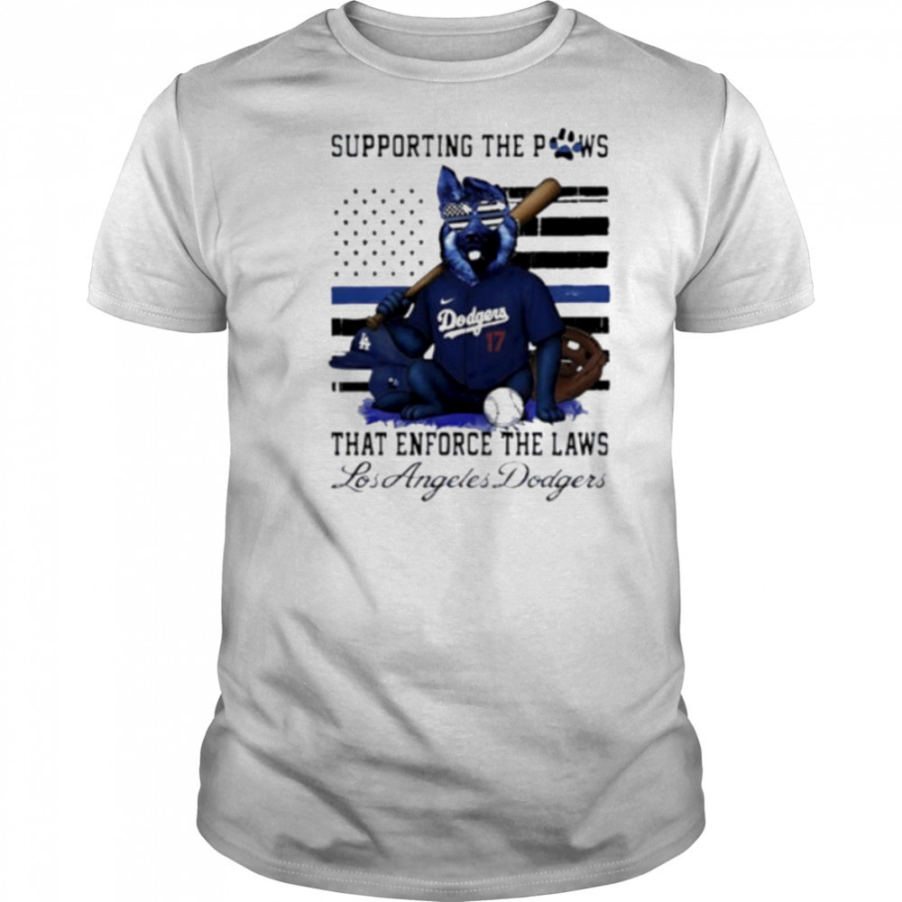Los Angeles Dodgers Shohei Ohtani supporting the paws that enforce the laws shirt