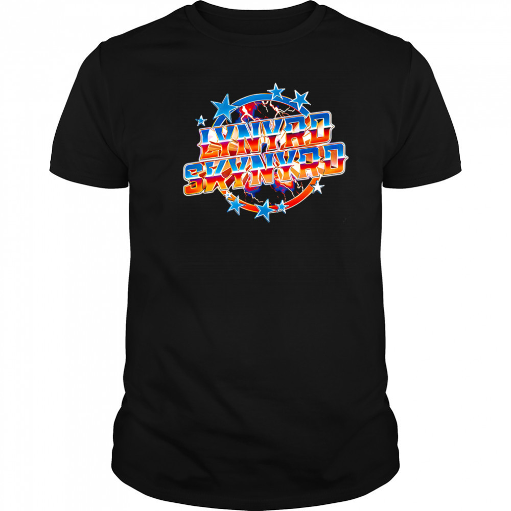 Lynyrd Skynyrd Chrome Lightning Stars logo shirt