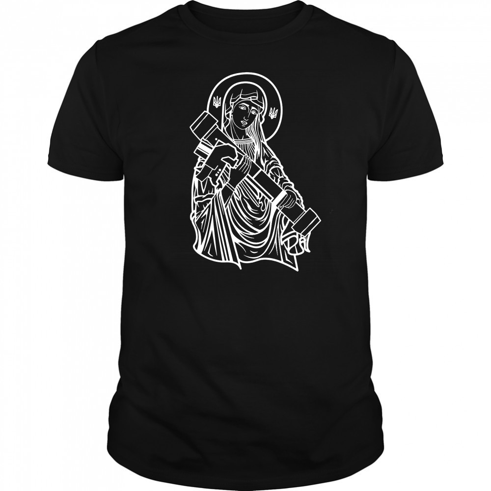 Made in ukraine saint javelin outline t-shirt