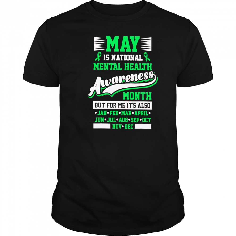 May is National Mental Health Awareness Month Positive Classic shirt