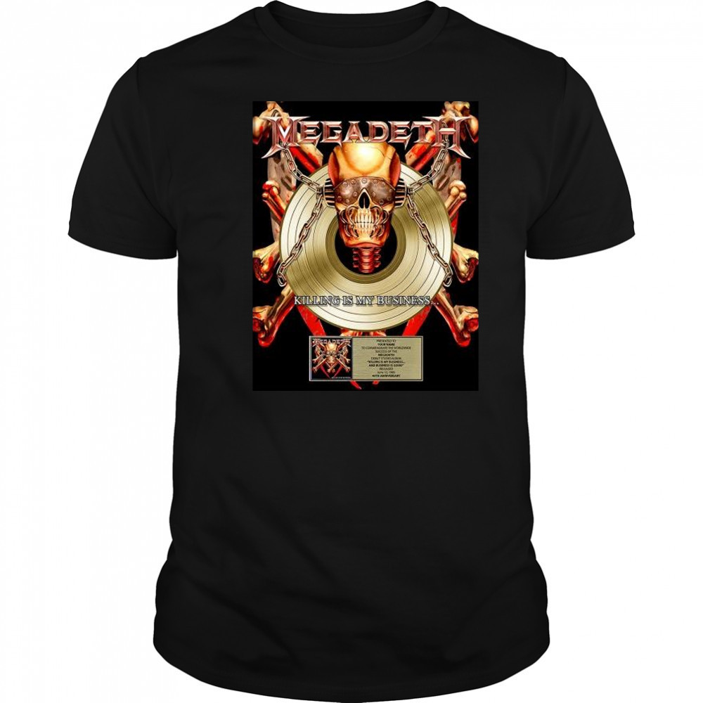 Megadeth Killing Is My Business 40th Anniversary Plaque Poster shirt