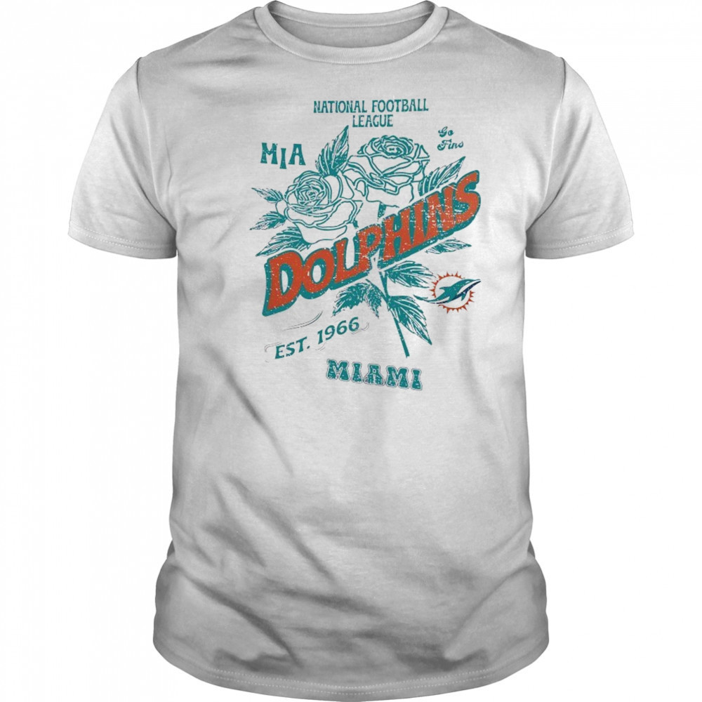 Miami Dolphins National Football League MIA go Fins Stripe Distressed Raglan shirt