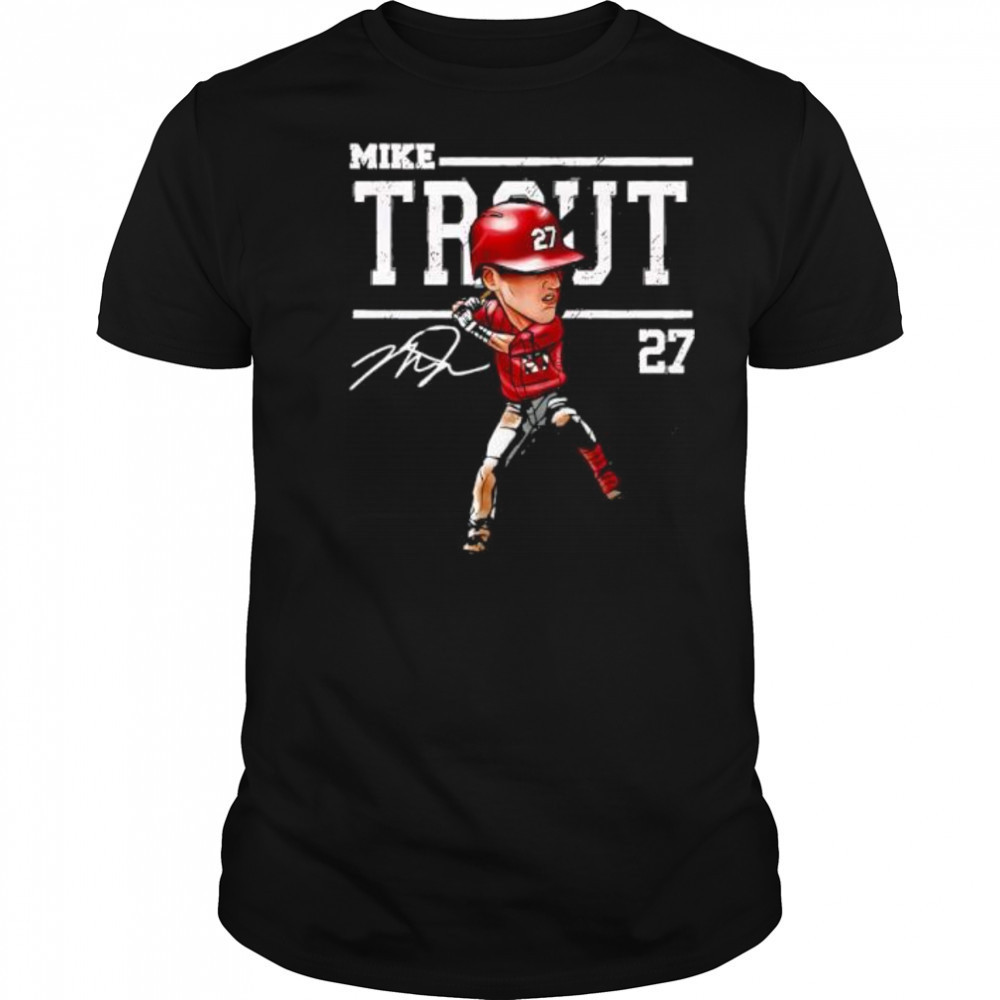Mike Trout Cartoon number 27 shirt