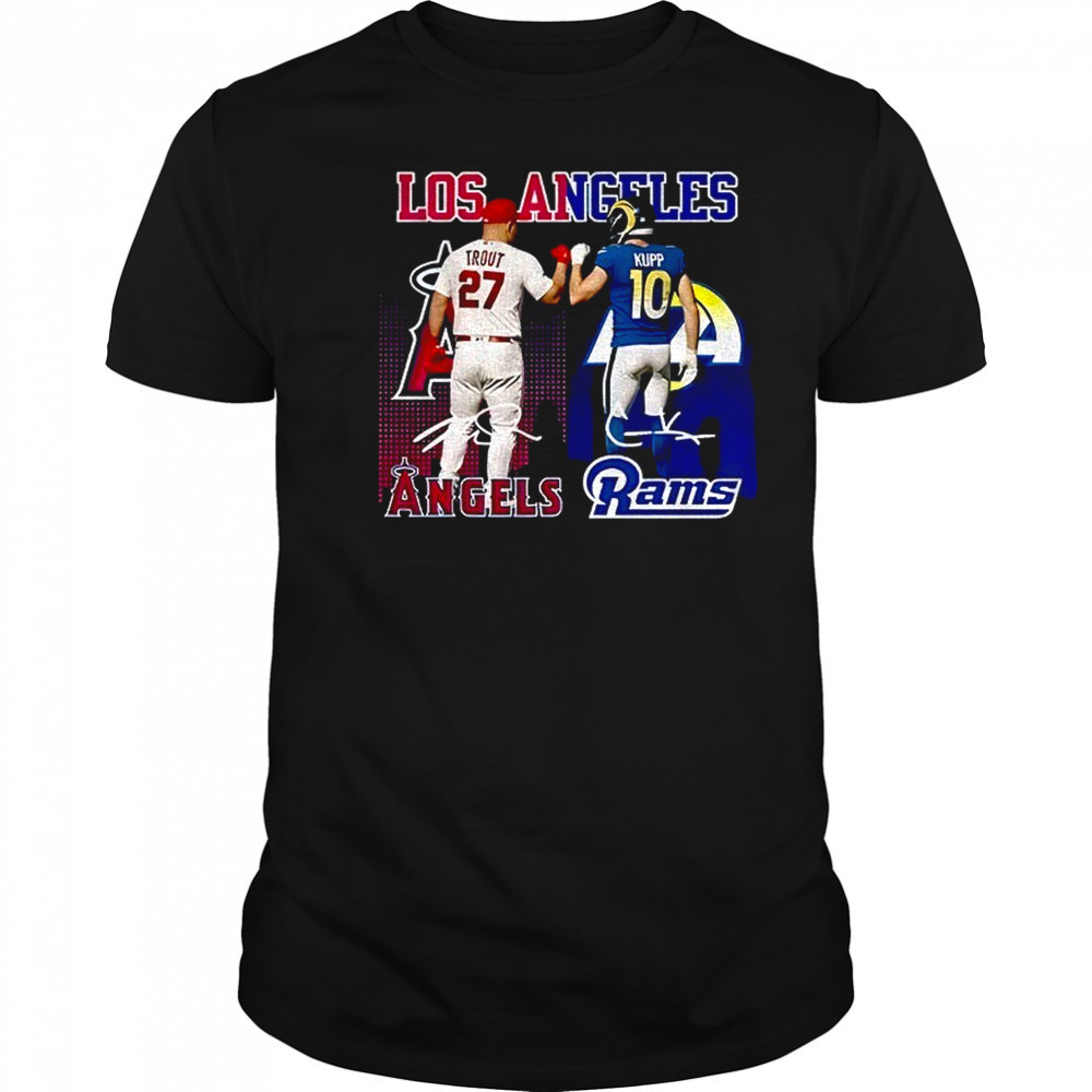 Mike Trout Los Angeles Angels x Cooper Kupp Los Angeles Rams signature sports shirt