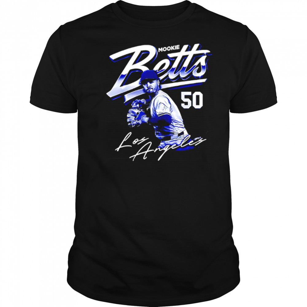 Mookie Betts Los Angeles Dodgers 50 signature shirt