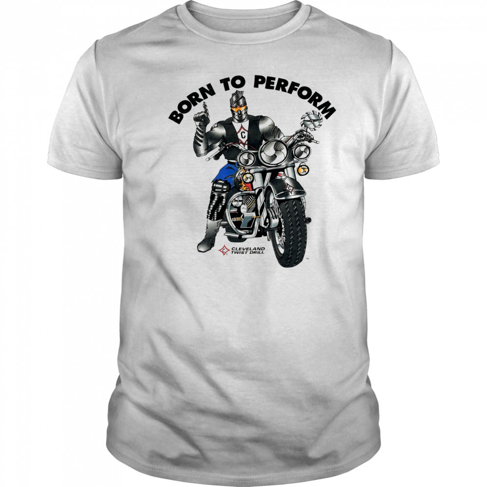 Motorcycle Flames Grunge Moto USA Born to Perform Cleveland Twist Drill shirt