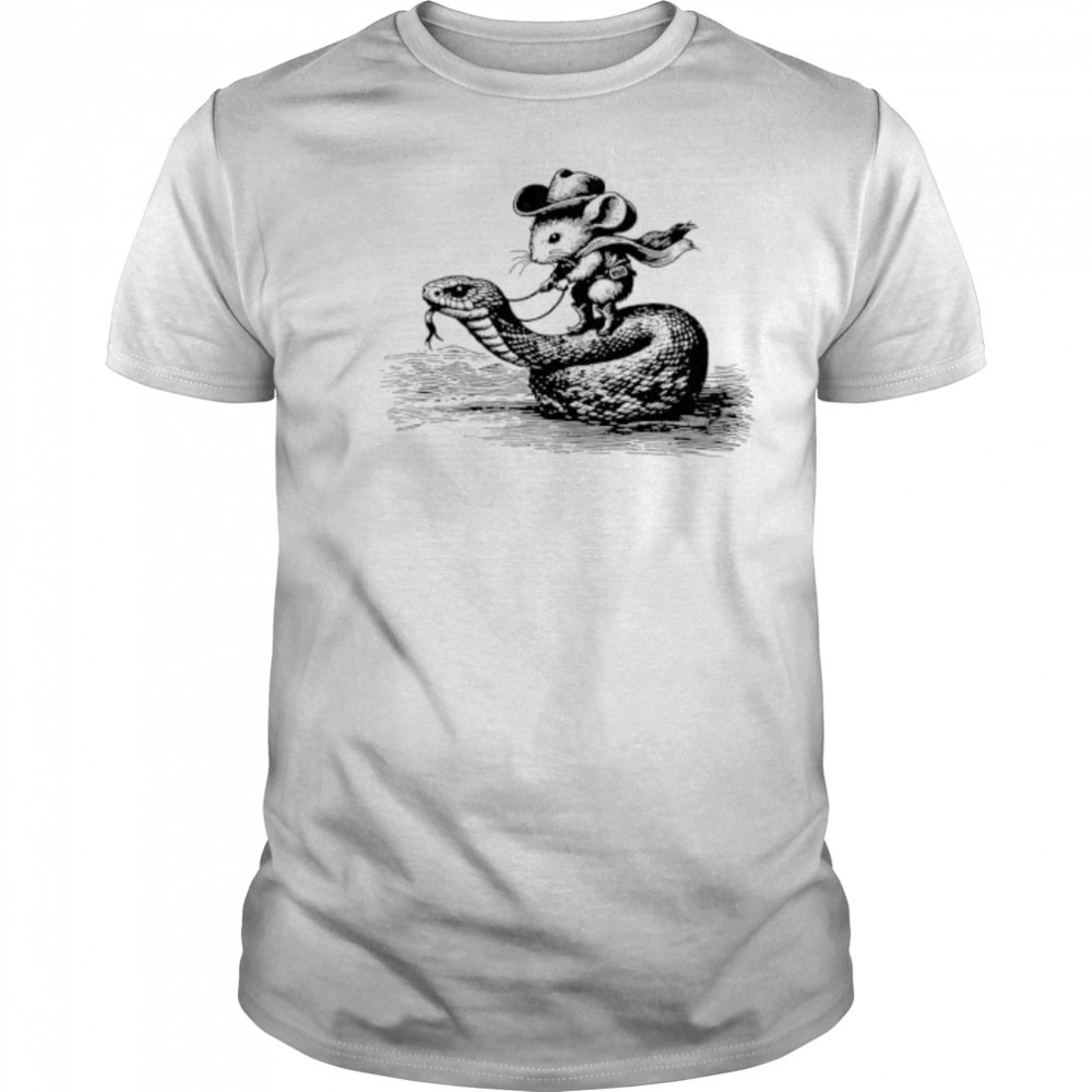 Mouse Cowboy on Snake shirt