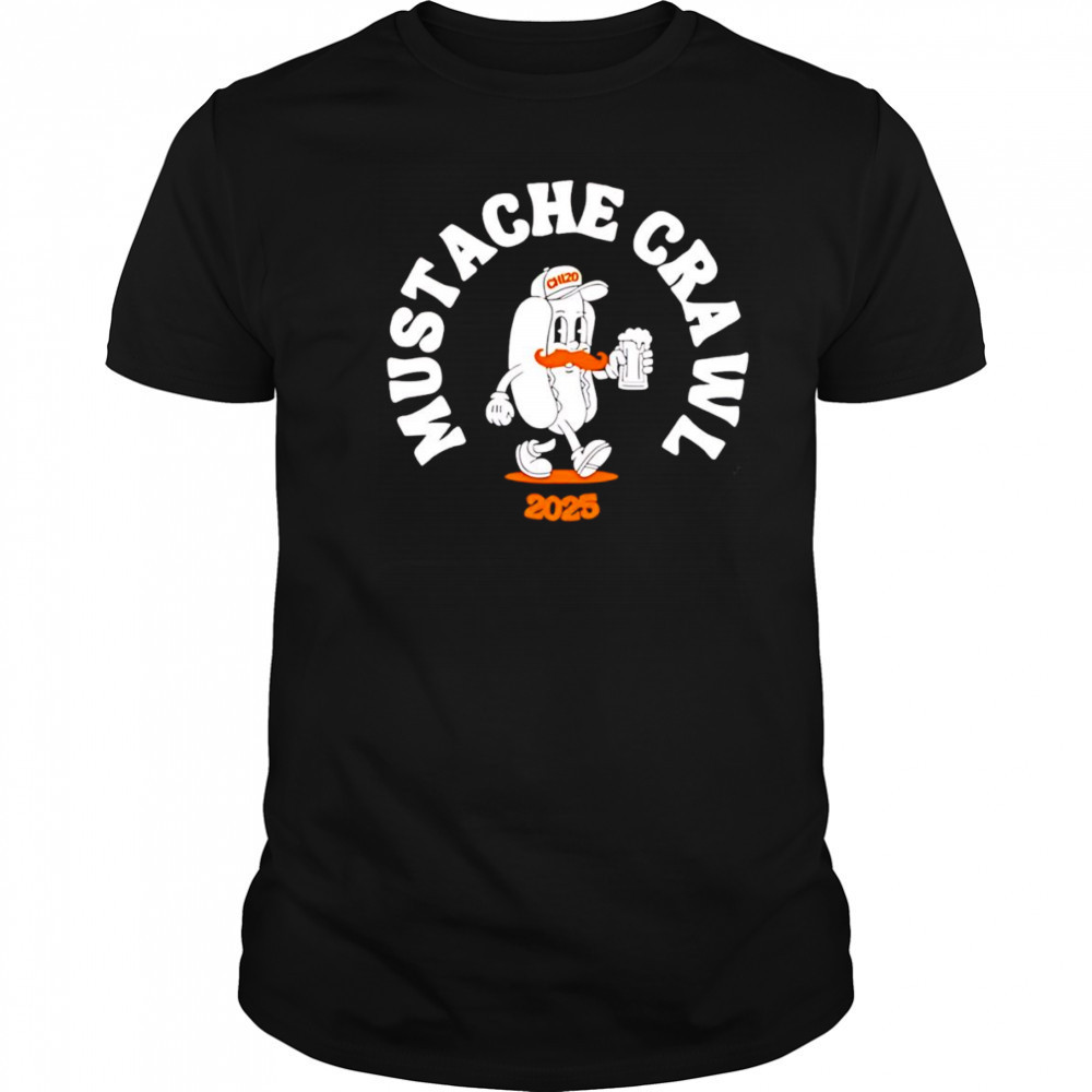 Mustache crawl 2025 hotdog shirt