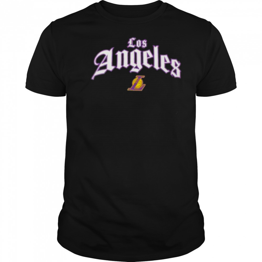 NBA Front Arch Print Regular Fit Los Angeles Lakers Shirt