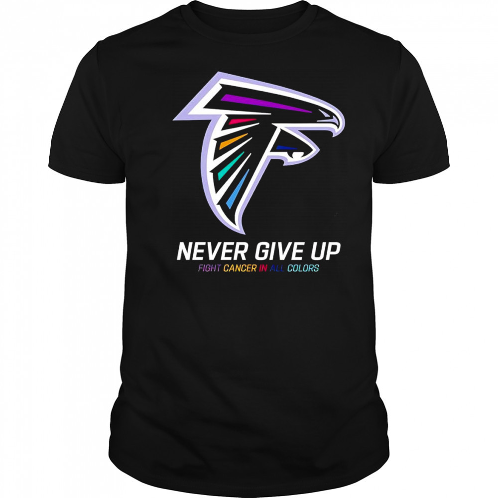 Never give up fight cancer in all colors Atlanta Falcons shirt