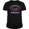 Never give up fight cancer in all colors Green Bay Packers shirt