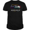 Never Give Up Fight Cancer In All Colors Seattle Seahawks T-Shirt