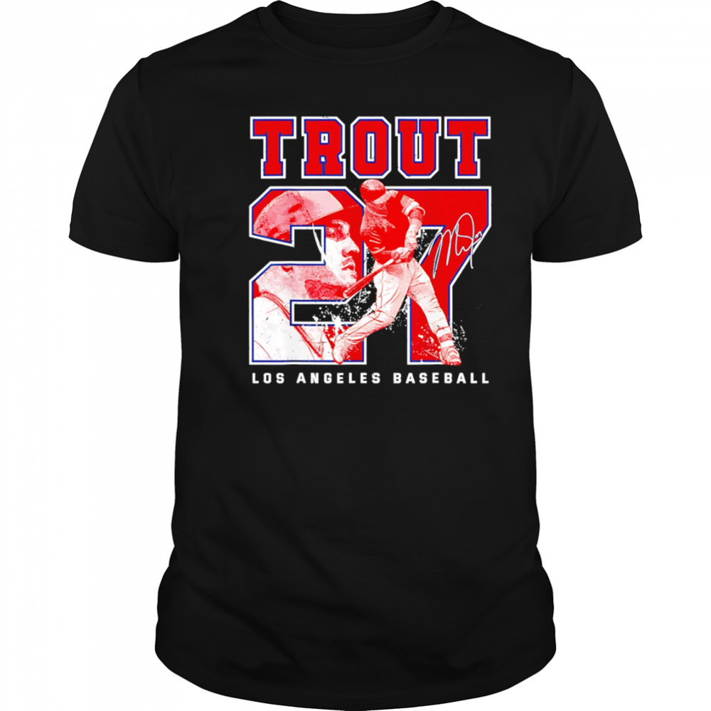 Number and Portrait Mike Trout Los Angeles shirt