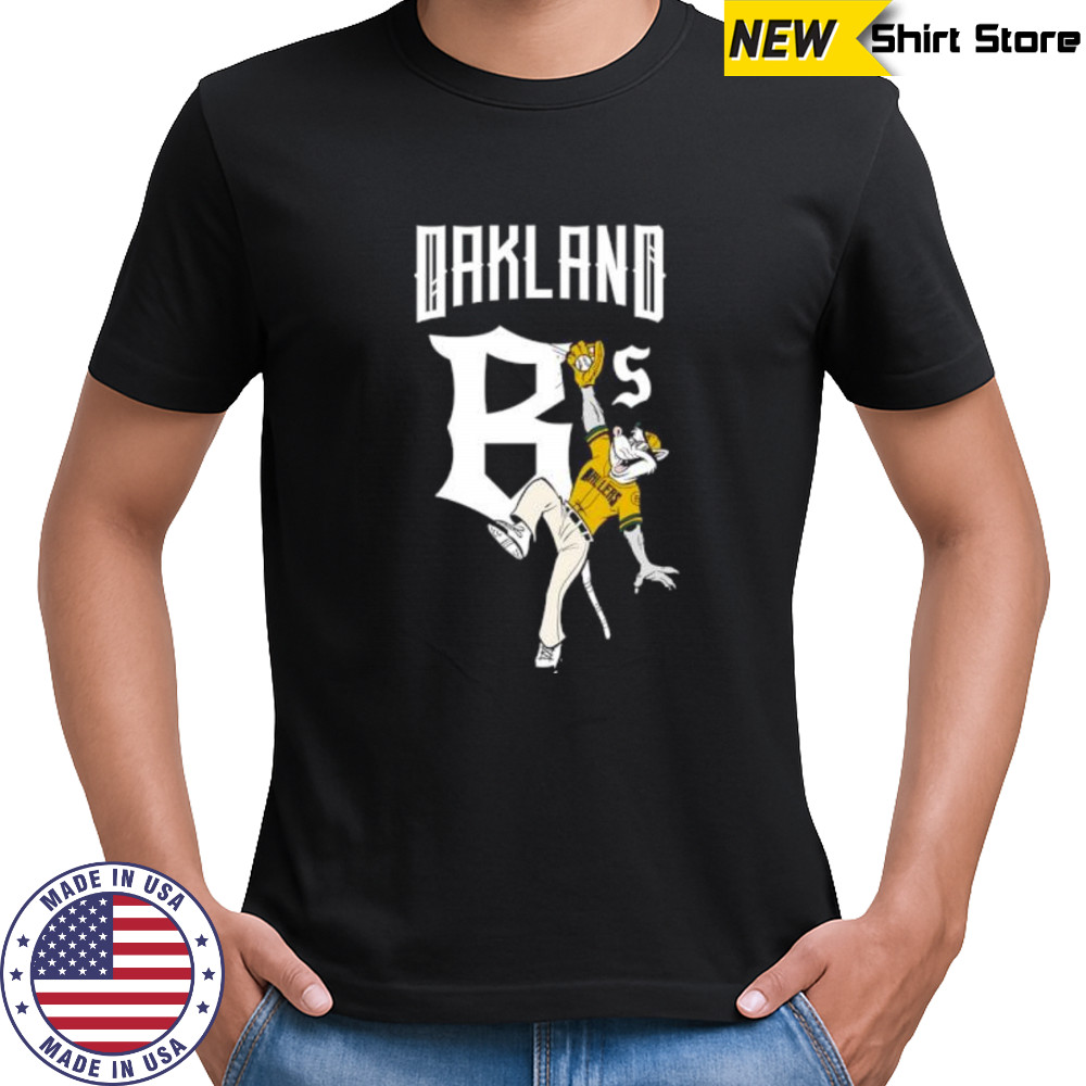 Oakland Athletics mascot ball catcher shirt