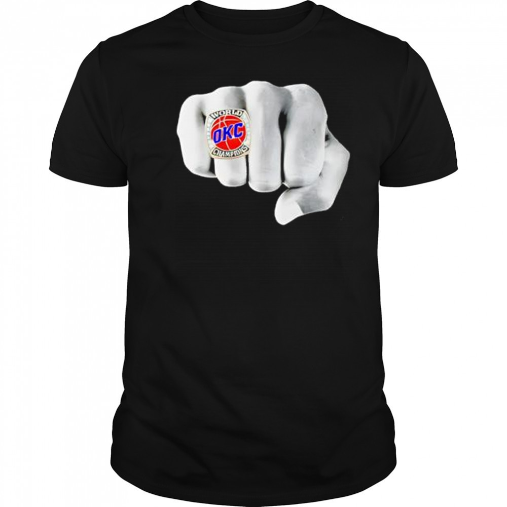 OKC Championship Ring Hand Comfort Colors shirt