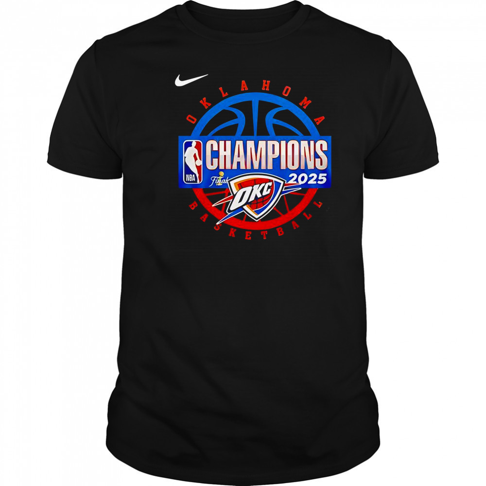 Oklahoma City Thunder Men’s Basketball 2025 NBA Finals Champions T-Shirt