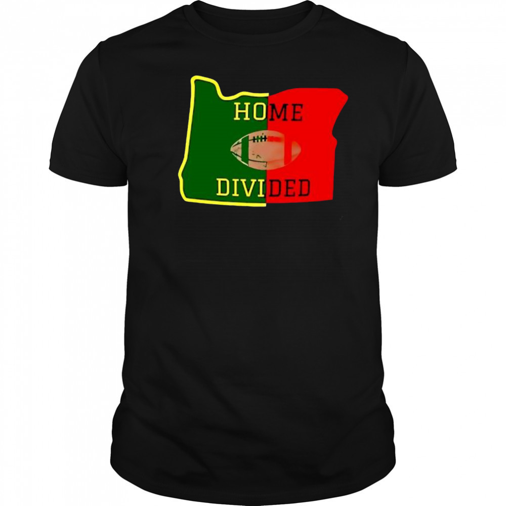Oregon Ducks home divided shirt