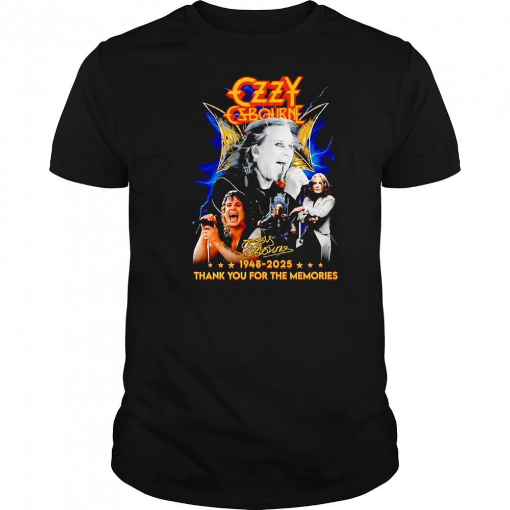 Ozzy Osbourne 1948 2025 thank you for the memories shirt