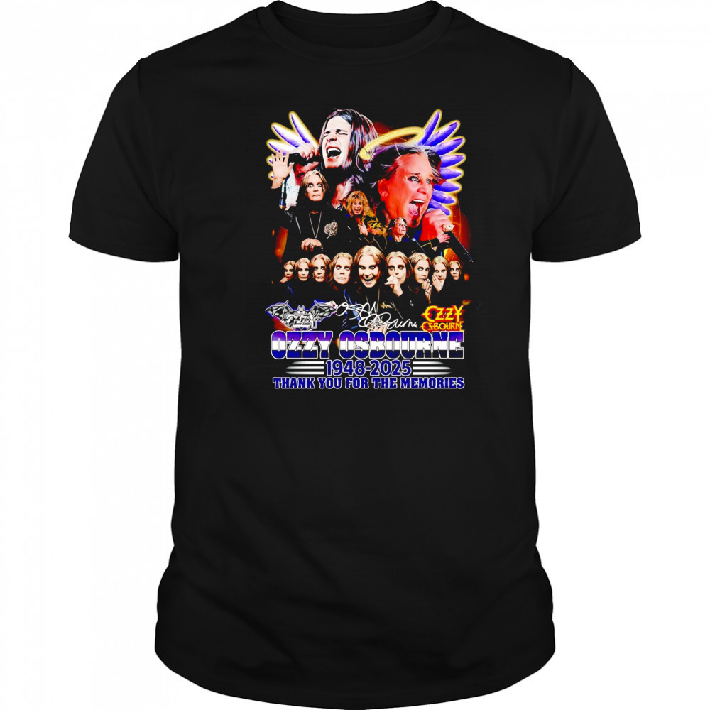 Ozzy Osbourne 1948 2025 thank you for the memories signature shirt