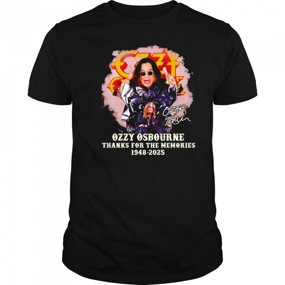 Ozzy Osbourne thanks for the memories 1948 2025 shirt