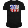 Peace through Strength American flag shirt