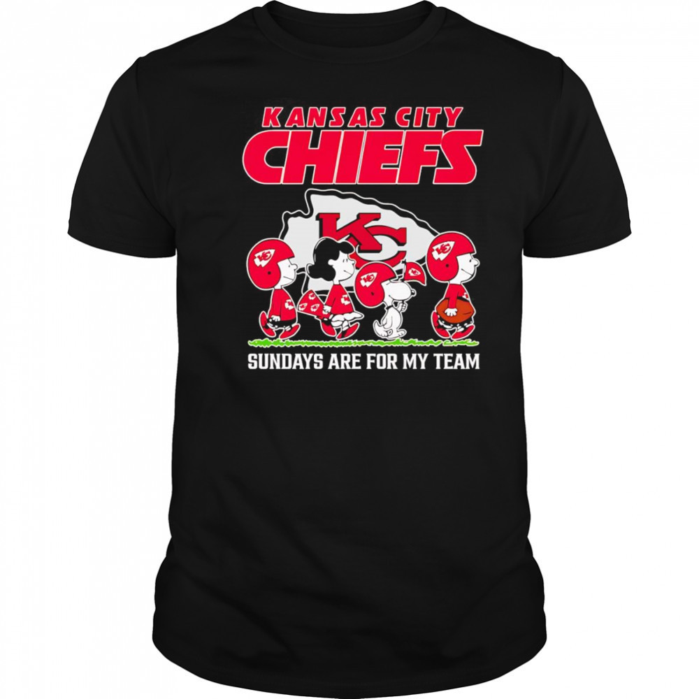 Peanuts Kansas City Chiefs Sundays are for my team shirt
