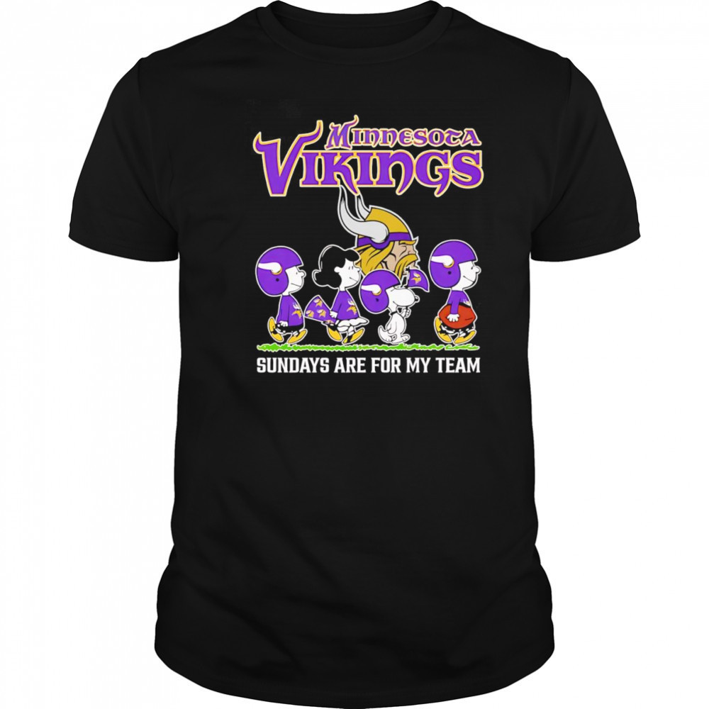 Peanuts Minnesota Vikings Sundays are for my team shirt
