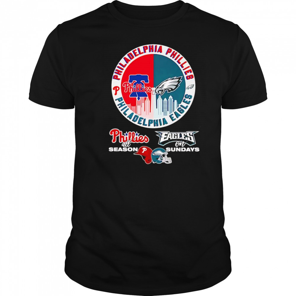 Philadelphia Phillies all season Eagles on Sundays shirt