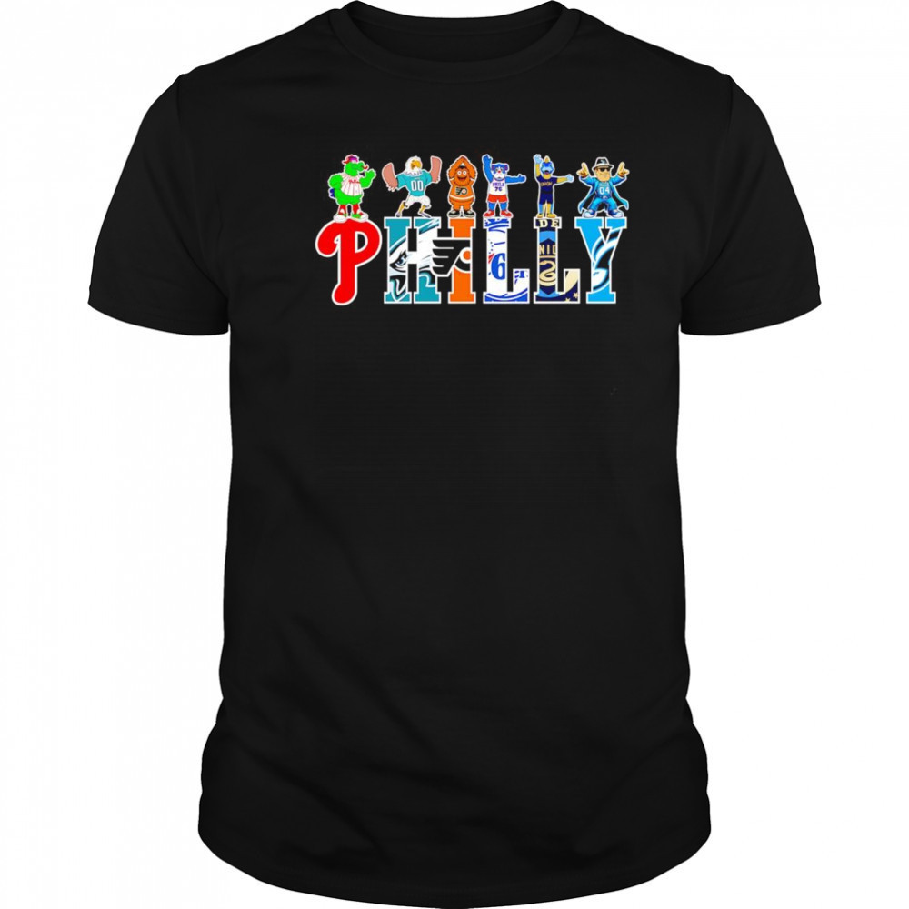 Philly sports mascot cartoon shirt