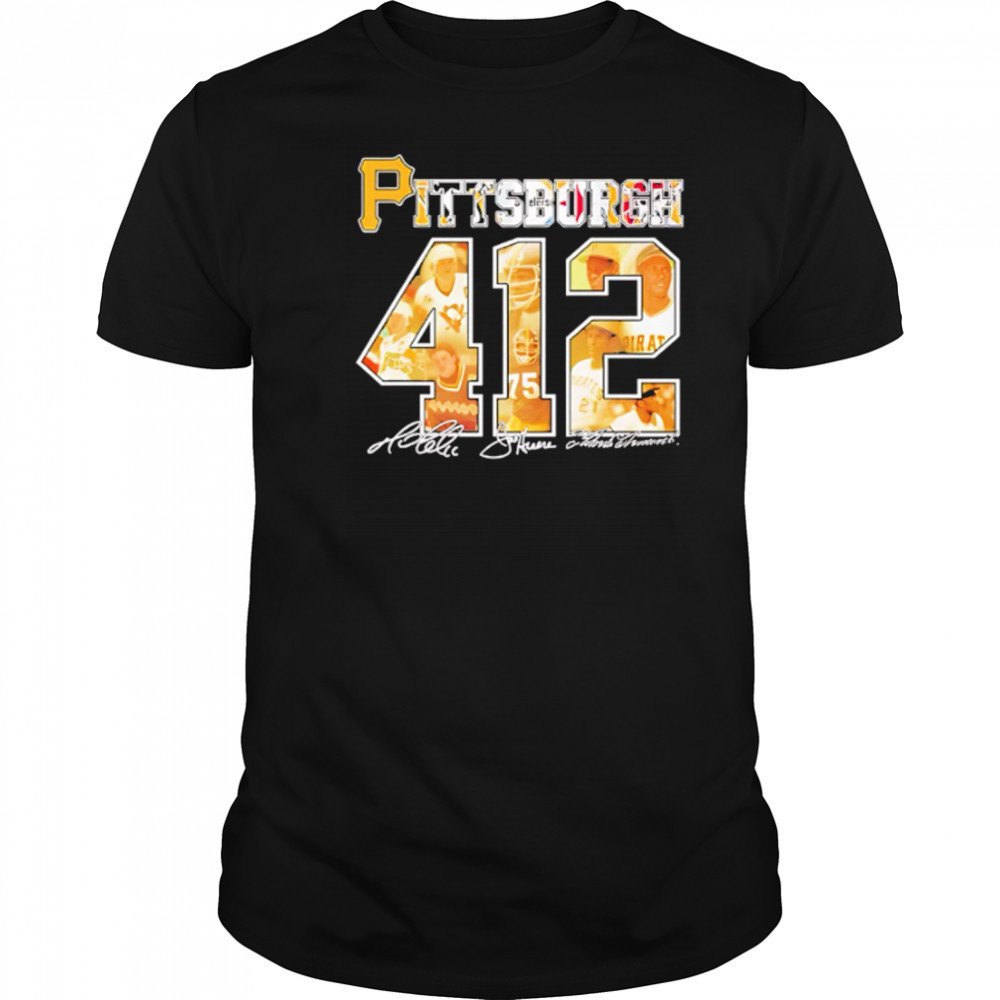 Pittsburgh pirates 412 legends signatures shirt
