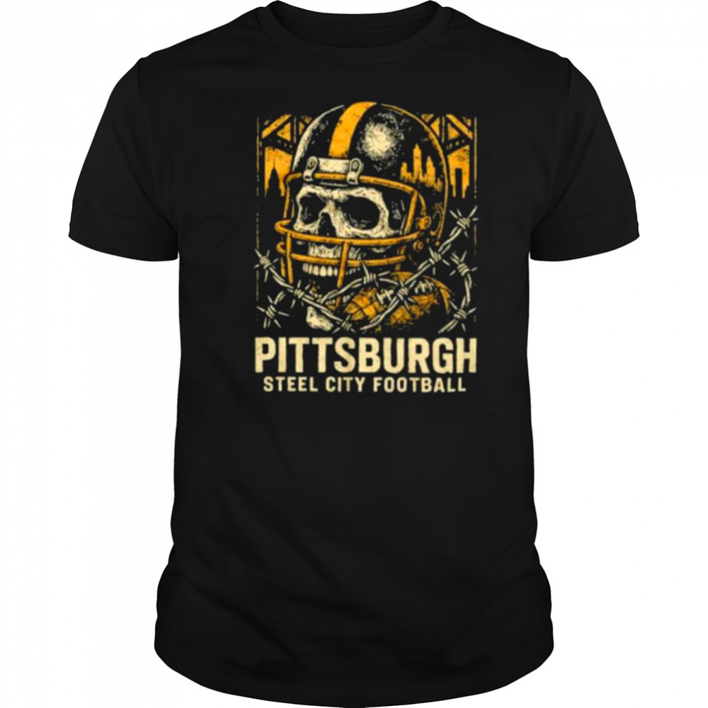 Pittsburgh Steel City Football skull crackin’ helmet Shirt