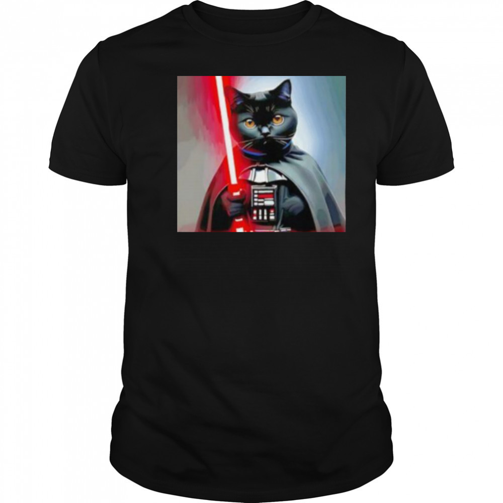 Planet cat Vader Star Wars shirt