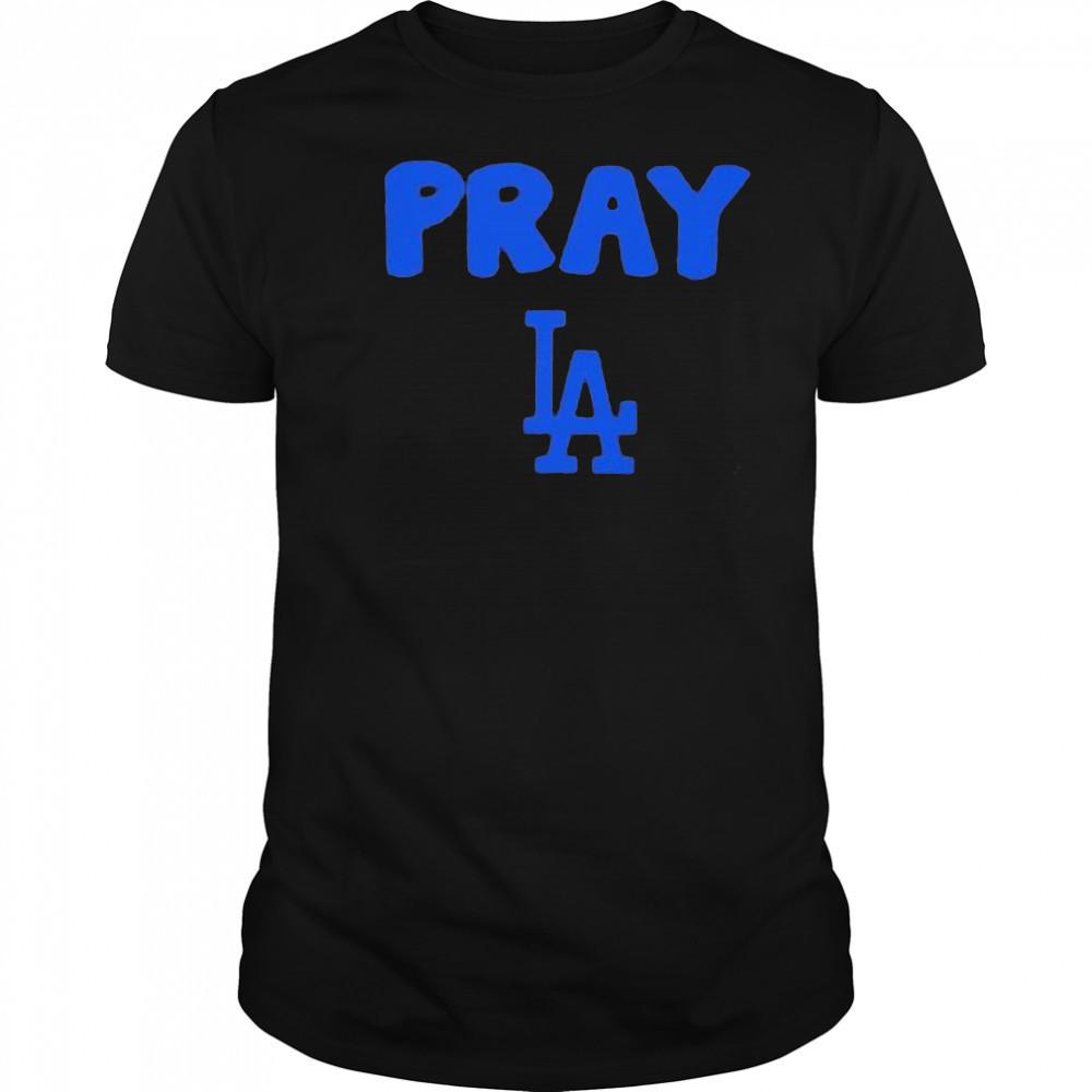 Pray LA Dodgers logo shirt