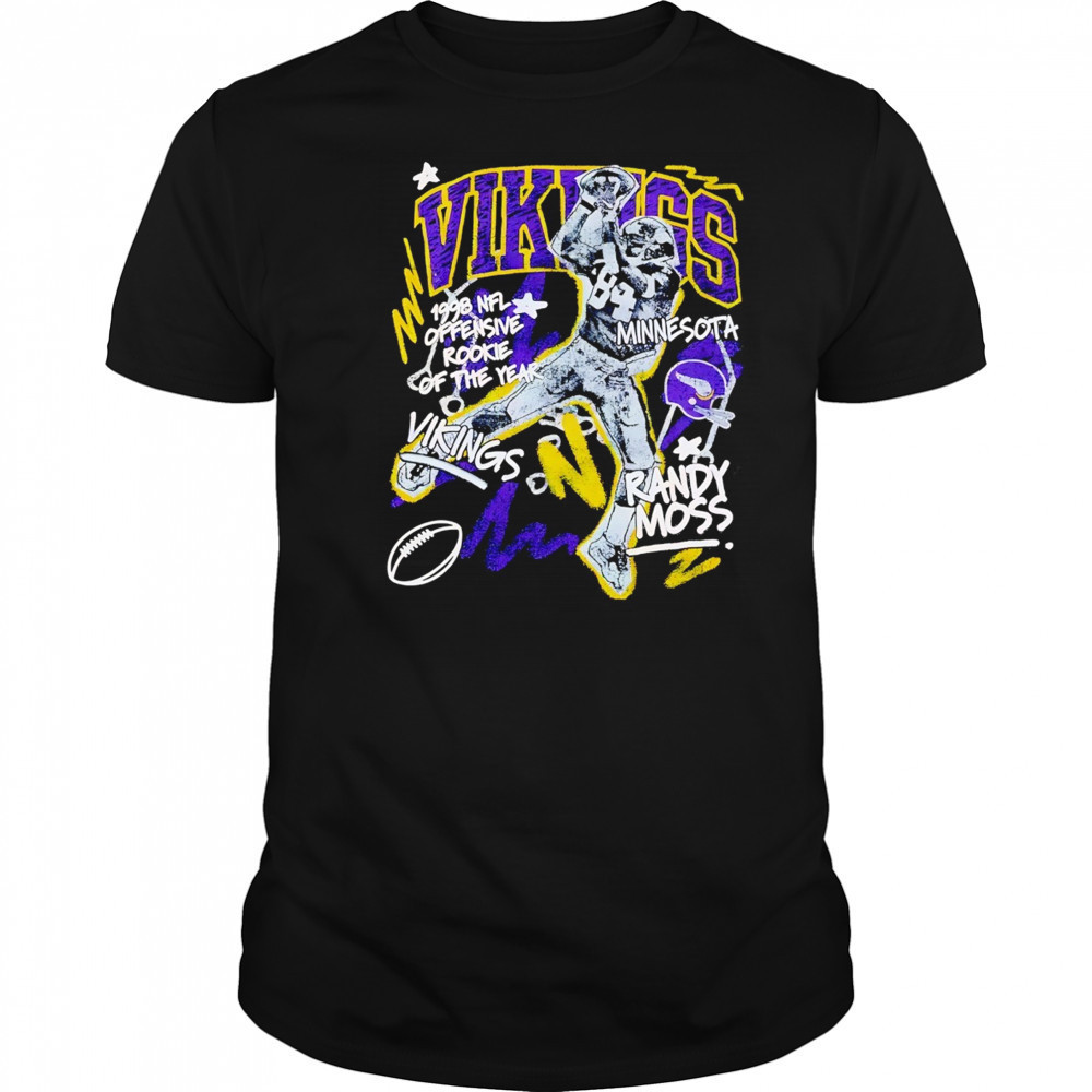 Randy Moss Minnesota Vikings chalked up player graphic shirt