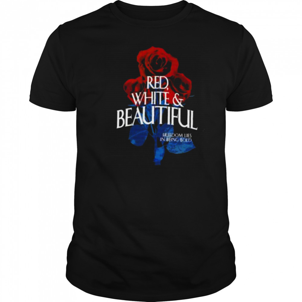 Red white and beautiful roses shirt