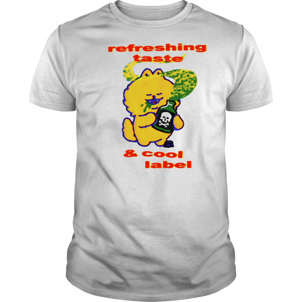 Refreshing taste and cool label shirt
