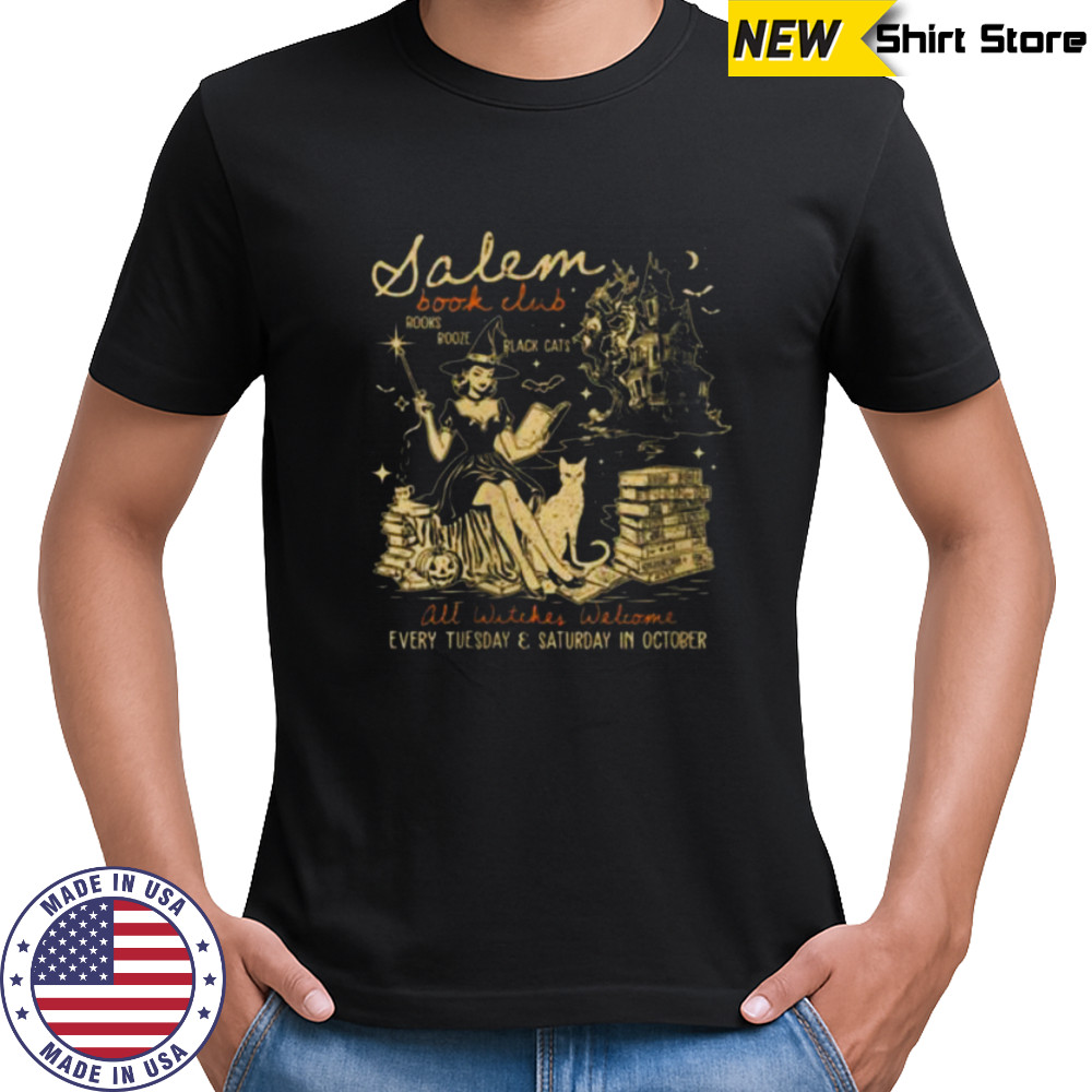 Salem Book Club Bookish Witch Spicy Book Halloween Shirt